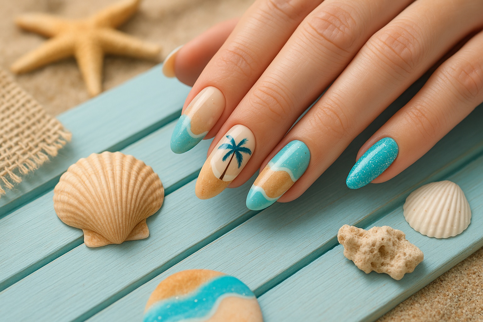 Summer 2025 Nail Art Beach-Inspired Designs to Try This Season